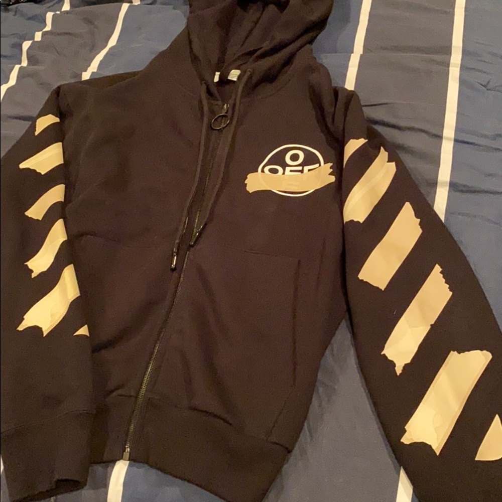 Off white zip hoodie